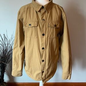 Saga Outerwear Co. Men's Classic Tan Shirt Jacket lightweight cotton size L
